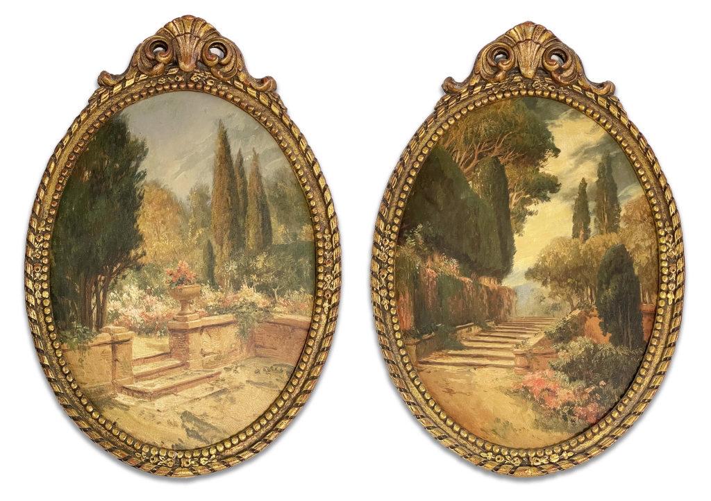 PR OF OIL/ PANEL LANDSCAPE PAINTINGS IN MATCHING FRAMES (1 of 5)