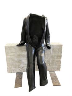 "HUMPTY EMPTY" BY MARINA KARELLA,  SCULPTURE POLYESTER: "HUMPTY EMPTY" BY MARINA KARELLA, SCULPTURE POLYESTER ON FIBERGLASS BY THE WIFE OF PRINCE MICHAEL OF GREECE (55 1/2" TALL X 52 1/2" WIDE)