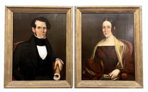 PAIR OF AMERICAN SCHOOL PORTRAITS ON POPLAR PANELS (30