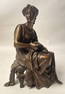 CLASSICAL BRONZE OF SEATED PANDORA 8 1/2" X 6 3/4"