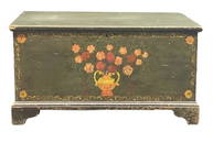 PAINTED ALBANY CO. BLANKET BOX, INITIALED G. R. WITH