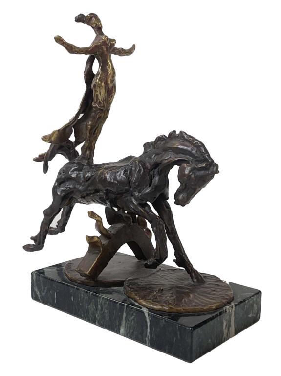 BRONZE BY  EDWARD CHAVEZ "CIRCUS PERFORMER" WOODSTOCK, NY 10 1/2" X 9" (1 of 5)