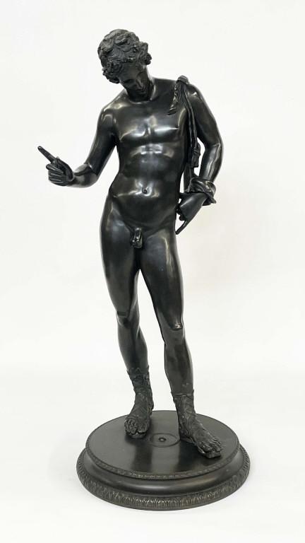 24" BRONZE OF NARCISSUS, IN DARK BROWN PATINA (1 of 10)