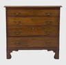 INLAID CHERRY 4 DRAWER CHIPPENDALE CHEST 36" X 39" X  20"