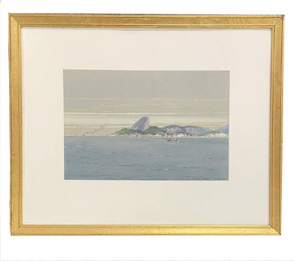 WATERCOLOR, RIO JANEIRO BY WILLIAM HENRY HOLMES 1846 1933 (9 3/4" X