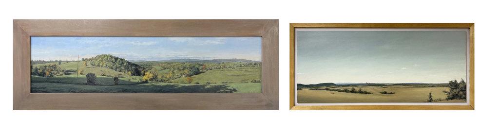 PR OF OIL/ MASONITE LANDSCAPES BY THOMAS NELSON HANNACROIX FARM & EAST GREENBUSH VISTA, 8" X 33" & 9 (1 of 12)