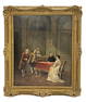 OIL / BOARD, MAURICE BLUM "PLEADING HIS CASE" (1832 - 1909) PROVENANCE SOTHEBY'S (21" X 17" )