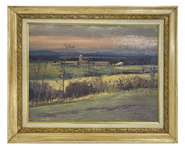 O/C "WASHINGTON CO. FARM" ATTRIB. TO HARRY ORLYK B.1947 (14 1/2" X 18 1