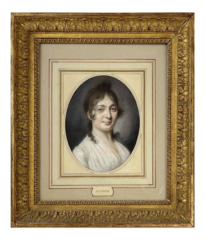 PASTEL BY JACQUES LOUIS DAVID, " MME. HERBERT" PROVENANCE PARKE BERNET 1953 FROM COLLECTION COMP (1 of 6)