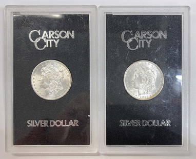 1882 & 1884 CARSON CITY MORGAN HEAD SILVER DOLLARS: 1882 & 1884 CARSON CITY MORGAN HEAD SILVER DOLLARS