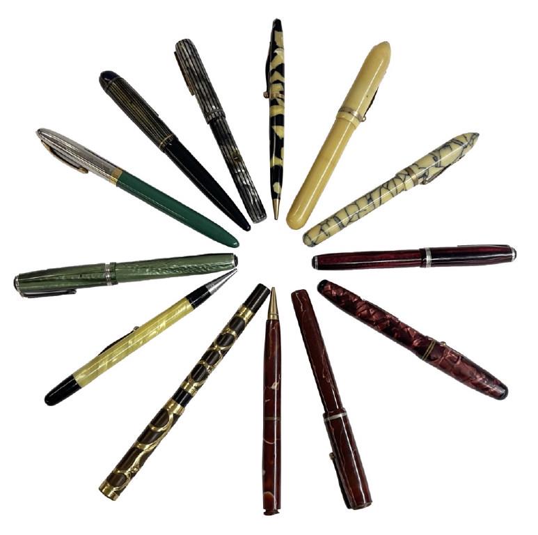 13 VINTAGE FOUNTAIN PENS INC. PARKER, MAJESTIC, TRAVELER, REMINGTON, LISTO, ESTERBROOK, EVERSHARP, (1 of 7)