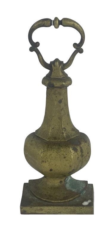 19THC. BRASS URN SHAPED DOORSTOP (1 of 2)