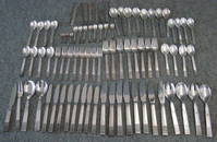 108: Sterling Silver Flatware By Georg Jensen, Denmark,