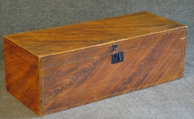 New Hampshire Paint Decorated Storage Box, 3' X 1': New Hampshire Paint Decorated Storage Box, 3' X 1' X 1' 2"