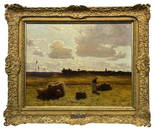 WALTER LAUNT PALMER, 1881, "WHEAT FIELDS NEAR CHANTILLY, HARVEST TIME" OIL ON PANEL PUBLISHED PG 55