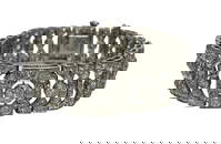 ART DECO STYLE DIAMOND & PLATINUM BRACELET APPROX. 10 -12 TOTAL CARAT WEIGHT