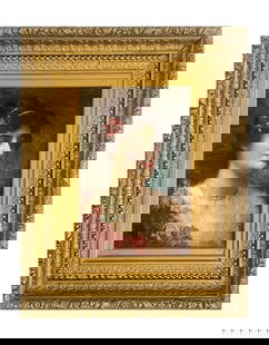 OIL/CANVAS, JEAN LEON GEROME FERNS (1863-1930) PORTRAIT OF A BEAUTY (14" X 10"): OIL/CANVAS, JEAN LEON GEROME FERNS (1863-1930) PORTRAIT OF A BEAUTY (14" X 10")