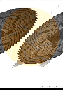 PIMA OR APACHE COIL BASKET,14 1/2" DIAM, EXCELLENT: PIMA OR APACHE COIL BASKET,14 1/2" DIAM, EXCELLENT