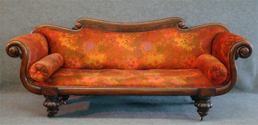 Boston Classical Mahogany Sofa, Probably Vose: Boston Classical Mahogany Sofa, Probably Vose