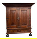 18THC. HUDSON VALLEY GUMWOOD KAS PROBABLY ELTING BEEKMAN FACTORY, ULSTER CO. ALL ORIGINAL ( 77 3/4"