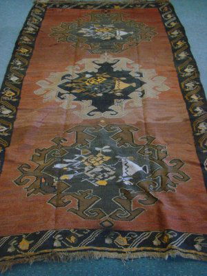 Large Kilim Area Rug, 10' 9 X 6' 2": Large Kilim Area Rug, 10' 9 X 6' 2"
