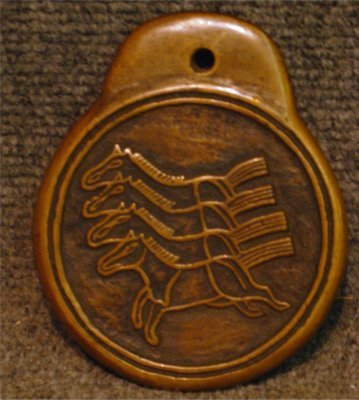 19Th Century Chinese Bronze Horse Medallion: 19Th Century Chinese Bronze Horse Medallion