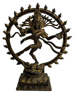 BRONZE NATARAJA HINDU FIGURE (12" X 9 3/4"): BRONZE NATARAJA HINDU FIGURE (12" X 9 3/4")