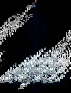 BACCARAT CRYSTAL ZENITH 36 LIGHT CHANDELIER 67" X 51"