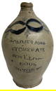 COMMERAW'S CORLEAR'S HOOK, NY INCISED 1 GAL JUG RIM CHIPS ON BASE  (11 3/4" X 7" )