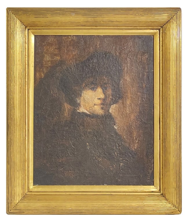 OIL / CANVAS DUTCH STYLE PORTRAIT, UNSIGNED RELINED (20" X 16") (1 of 3)