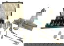 STERLING SILVER TABLE ITEMS INC. SUGAR TONGS, PEPPER MILL, SET OF SPOONS, TIFFANY SPOON, 2 RUSSIAN