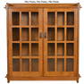 STICKLY DOUBLE DOOR BOOKCASE WITH GLASS DOORS C. 1970 55 1/4" X 52 3/4" X 12"