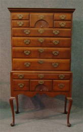 100: 18Th C. American Queen Anne Cherry Highboy