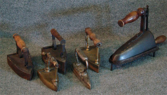 Six Cast Iron Irons: Six Cast Iron Irons