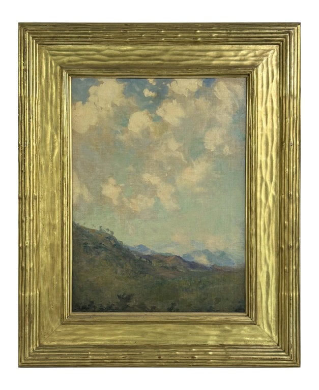 AUGUSTUS VINCENT TACK "LANDSCAPE WITH CLOUDS" (1870 - 1949)  24" X 18" (1 of 5)
