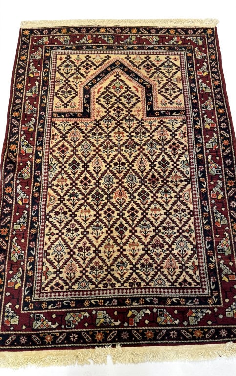 MID 20THC. IRANIAN PRAYER RUG, EXCELLENT CONDITION 68" X 42 1/2" (1 of 4)