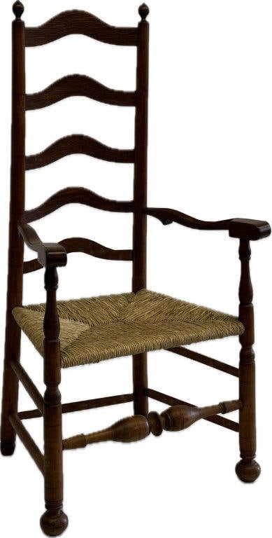 LATE 18THC. DELAWARE WATER GAP ARM CHAIR 47 1/2" X 25" X 17 1/2" (1 of 5)