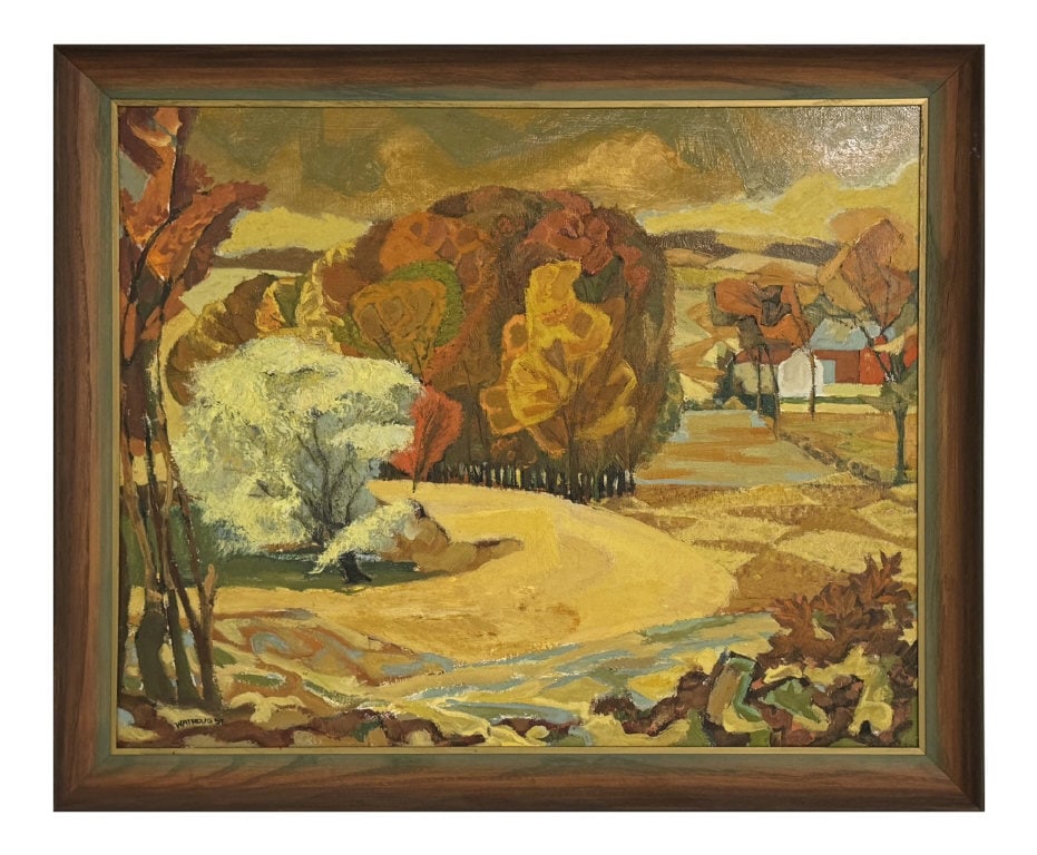 LANDSCAPE BY JAMES SCALES WATROUS, 1957 23 1/2" X 30" (1 of 4)