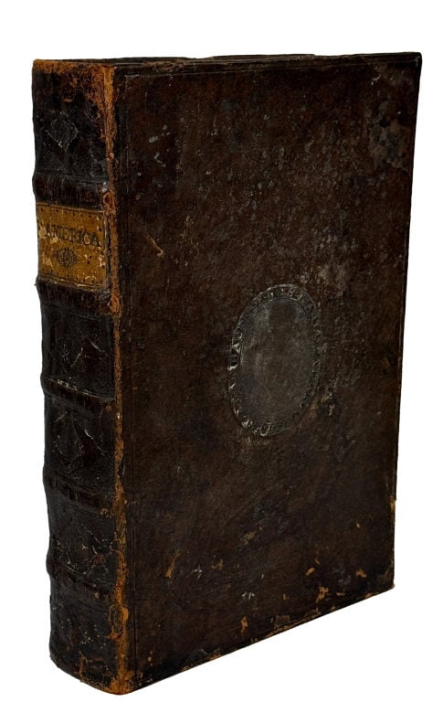 1673 ATLAS OF "AMERICA" WITH MAPS & ENGRAVINGS PUBLISHED IN AMSTERDAM BY JACOB VON MEURS 12 3/8" X