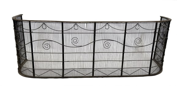 BRASS & WIRE FENDER FENDER / SPARK GUARD 41" LONG X 12" DEEP