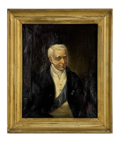 OIL / CANVAS PORTRAIT OF THE DUKE OF WELLINGTON 10" X 8 1/4"
