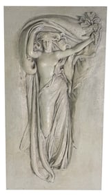 PLASTER BAS RELIEF OF "LIBERTY" UNSIGNED 22" X 12"
