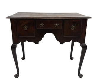 18THC. AMERICAN CHERRY OR WALNUT QUEEN ANNE LOWBOY ORIG. SURFACE IN "AS FOUND" CONDITION 28 3/4" X