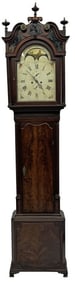 ENG 18THC.TALL CASE CLOCK BY ARCHIBALD COATE WIGAN MOON PHASE DIAL, WORKING, 99 1/2' TALL X 21 1/4"