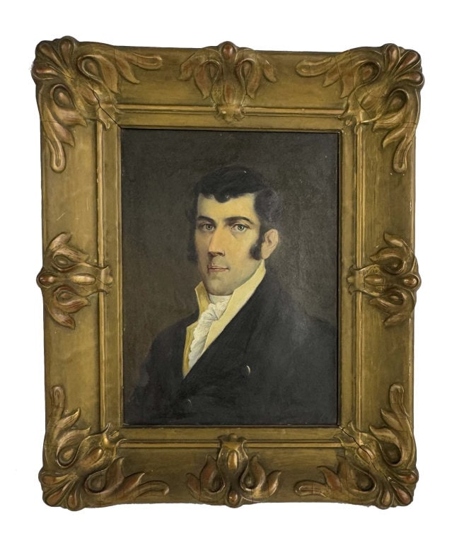19THC. PORTRAIT OF A GENT, UNSIGNED, OIL / CANVAS 12" X 9" (1 of 3)