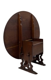 C. 1780 MOHAWK VALLEY CHERRY HUTCH TABLE BY MR. REMAU DESCENDED IN THE SMITH FAMILY, HERKIMER, NY BY