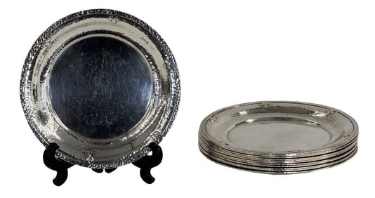 12 JOSEPH MAYER & BROS. STERL. SILV. BREAD PLATES C. 1920 APPROZ. 50.65 TROY OZ