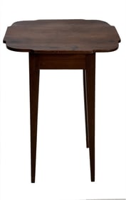 SPLAY LEG SHAPED TOP CHERRY CANDLESTAND 29" X 20 1/4" X 18 3/4"