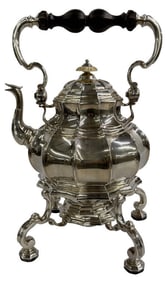 GEO VI STERLING SILVER HOT WATER KETTLE, LONDON C. 1938 APPROX. 113.67 TROY OZ
