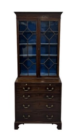 GEO III FOUR DRAWER CHEST W/ BOOKCASE TOP & BRUSHING SLIDE 75 1/2" X 30" X 18"
